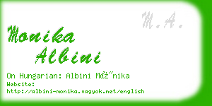 monika albini business card